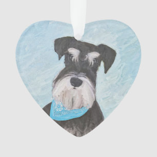 Schnauzer (Miniature) Painting - Cute Original Dog Ornament