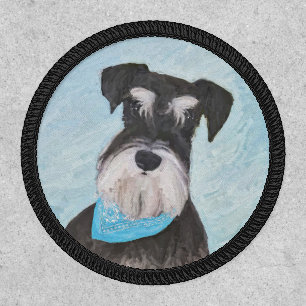 Schnauzer (Miniature) Painting - Cute Original Dog Patch