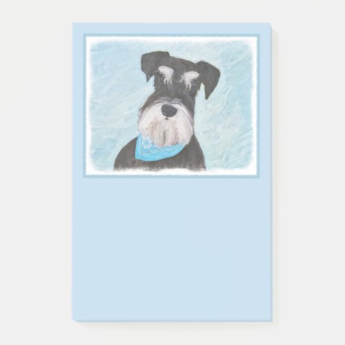 Schnauzer Miniature Painting _ Cute Original Dog Post_it Notes