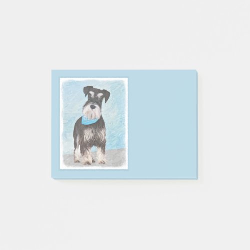 Schnauzer Miniature Painting _ Cute Original Dog Post_it Notes
