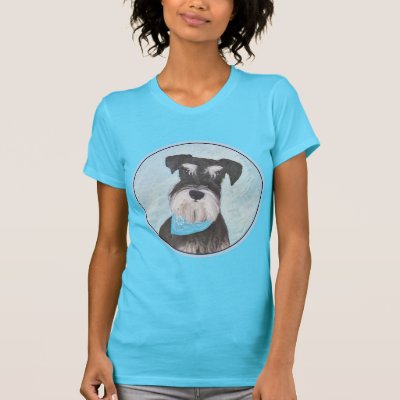 Schnauzer (Miniature) Painting - Cute Original Dog T-Shirt