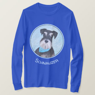 Schnauzer (Miniature) Painting - Cute Original Dog T-Shirt