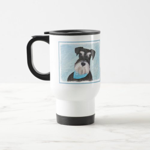 Schnauzer Miniature Painting _ Cute Original Dog Travel Mug
