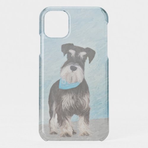 Schnauzer Miniature Painting _ Cute Original Dog iPhone 11 Case