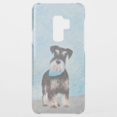 Schnauzer (Miniature) Painting - Cute Original Dog Uncommon Samsung Galaxy S9 Plus Case