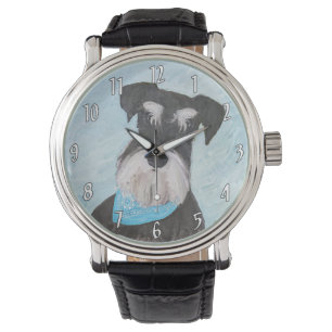 Schnauzer (Miniature) Painting - Cute Original Dog Watch