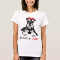 Schnauzer Mom Bandana Womens Schnauzer Dog T-Shirt