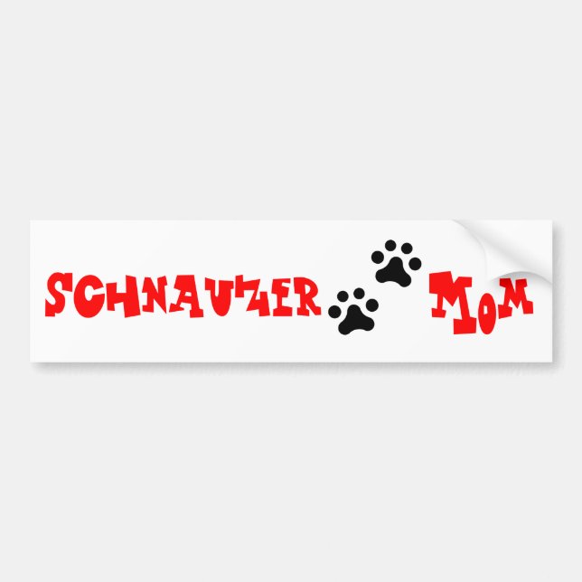 Schnauzer Mom Bumper Sticker (Front)