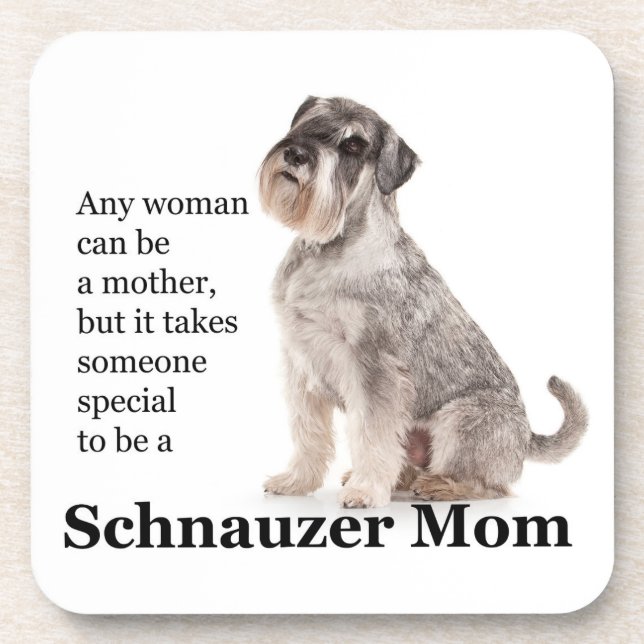Schnauzer Mom Coaster Set (Front)