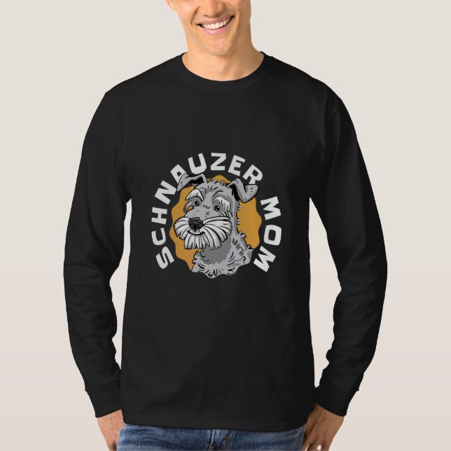 Schnauzer mom dog pet puppy T-Shirt (Front)