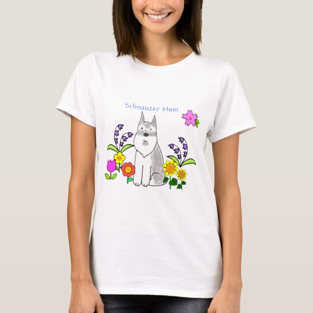 Schnauzer Mom T-Shirt (Front)