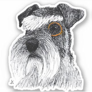 schnauzer monocle sticker