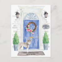 Schnauzer Moving Announcement Postcard