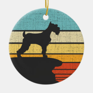 Schnauzer Owner Retro Vintage Dog Puppy Lover Ceramic Ornament