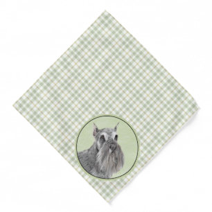 Schnauzer Painting Giant Standard Cropped Dog Art Bandana