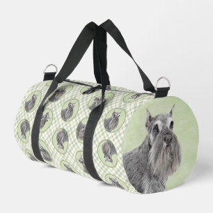 Schnauzer Painting Giant Standard Cropped Dog Art Duffle Bag