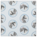 Schnauzer Painting Giant Standard Cropped Dog Art Fabric