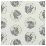 Schnauzer Painting Giant Standard Cropped Dog Art Fabric