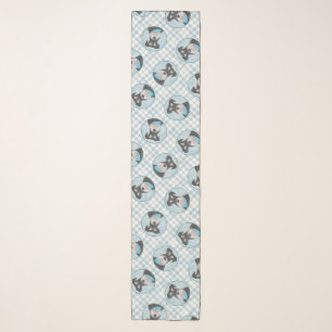 Schnauzer Painting Miniature Uncropped Pet Dog Art Scarf