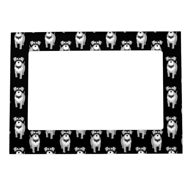 Schnauzer Pattern Magnetic Frame (Front)