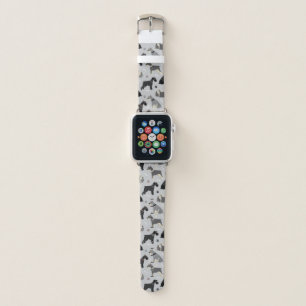 Schnauzer Paws and Bones Apple Watch Band