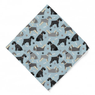 Schnauzer Paws and Bones Bandana