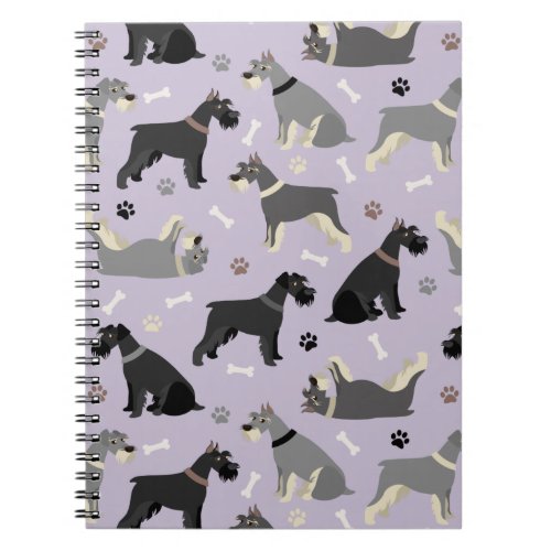 Schnauzer Paws and Bones Notebook