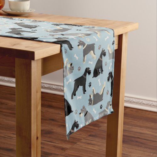 Schnauzer Paws and Bones Short Table Runner