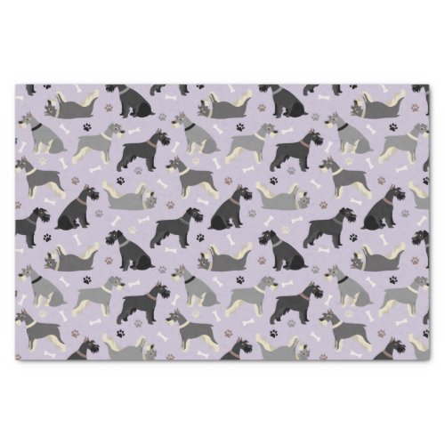 Schnauzer Paws and Bones Tissue Paper