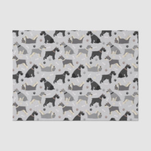 Schnauzer Paws and Bones Tissue Paper