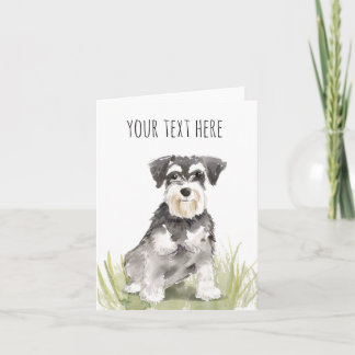 Schnauzer Personalised Greeting Card