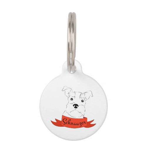 Schnauzer Pet ID Tag