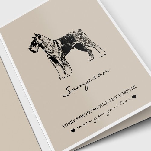 Schnauzer Pet Loss Dog Lover Sympathy Card