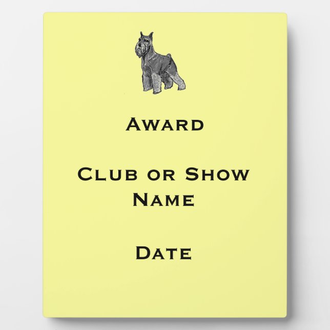 Schnauzer Plaque (Front)