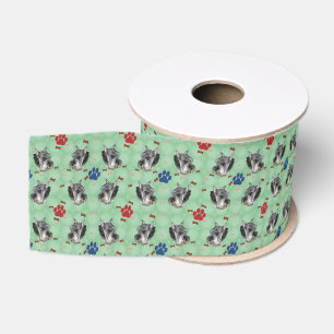 Schnauzer Portrait Grosgrain Ribbon