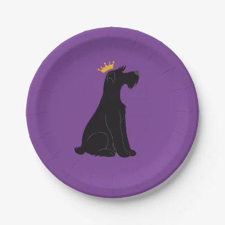 Schnauzer Prince Paper Plates