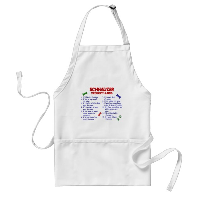 SCHNAUZER Property Laws 2 Adult Apron (Front)