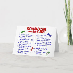 SCHNAUZER Property Laws 2 Card