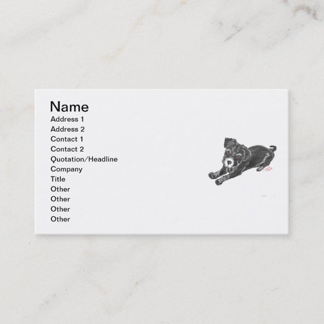 Schnauzer Pup Cards Template (Front)