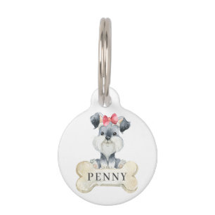 Schnauzer Puppy Dog Pet ID Tag