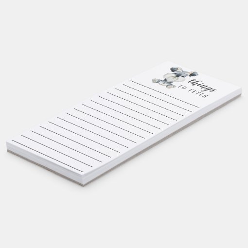 Schnauzer Puppy Dog Things to Fetch Magnetic Notepad | Zazzle