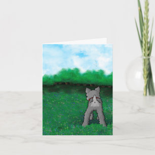 Schnauzer Puppy Fluffybutt Card