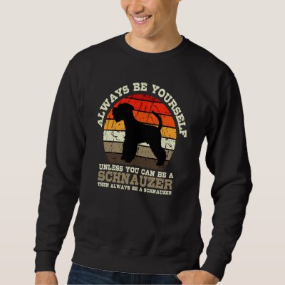 Schnauzer Retro Vintage Whiskered Snout Dog Sweatshirt