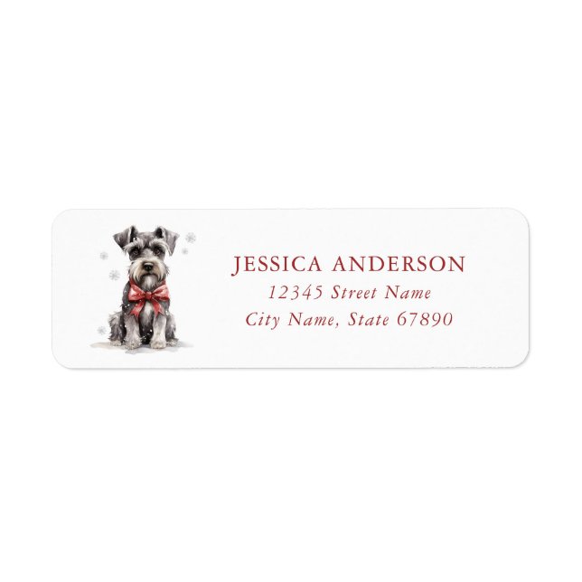 Schnauzer Return Address Labels (Front)
