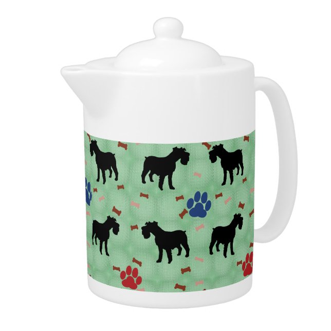 Schnauzer Shadow Teapot (Right)