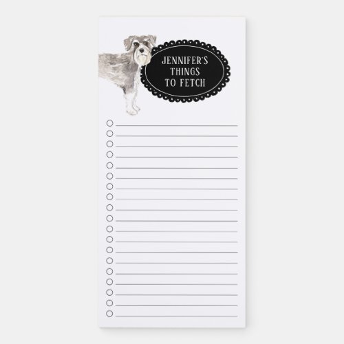 Schnauzer Shopping List Magnetic Notepad