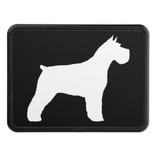 Schnauzer Silhouette (Cropped Ears) Trailer Hitch Cover