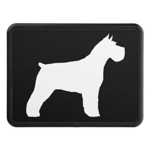 Schnauzer Silhouette Cropped Ears Trailer Hitch Cover