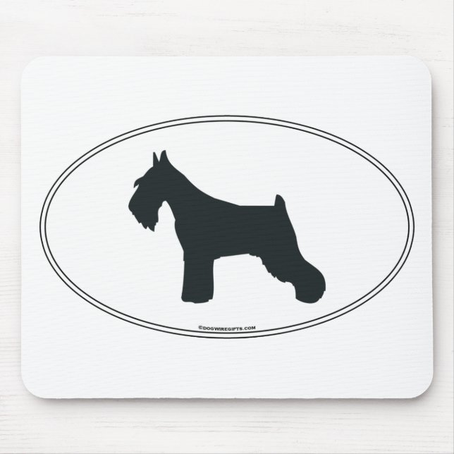 Schnauzer Silhouette Mouse Pad (Front)