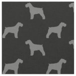 Schnauzer Silhouettes Black and Grey Patterned Fabric